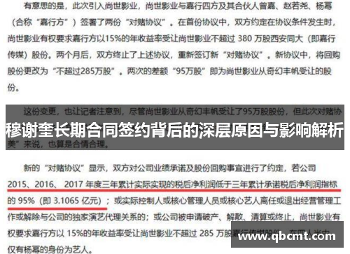 穆谢奎长期合同签约背后的深层原因与影响解析